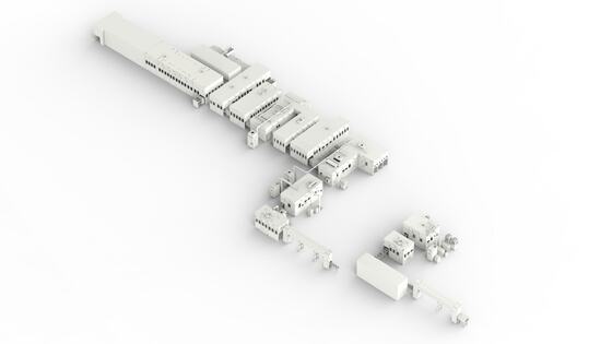 kopen Compacte structuur Prismatische cel assemblage lijn apparatuur 24ppm 30ppm aangepaste snelheid online manufacture